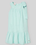 PAZ RODRIGUEZ: “CLAVEL” Mint Bow Shoulder Dress