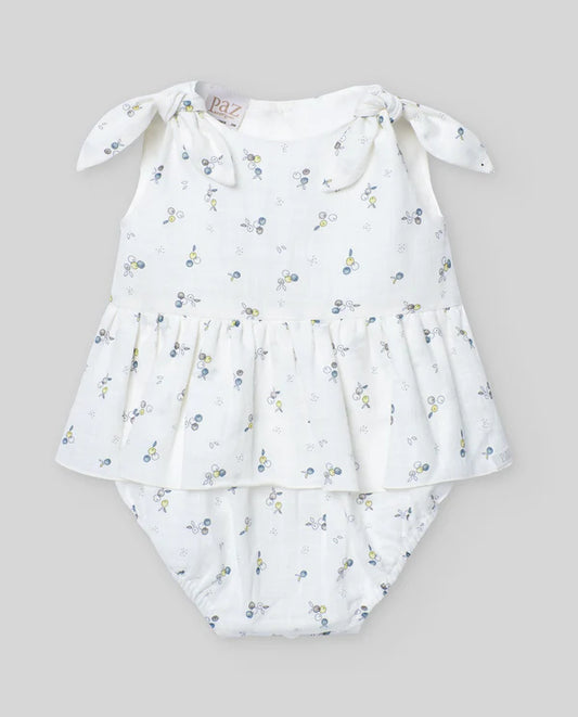 PAZ RODRIGUEZ:White Berries Romper