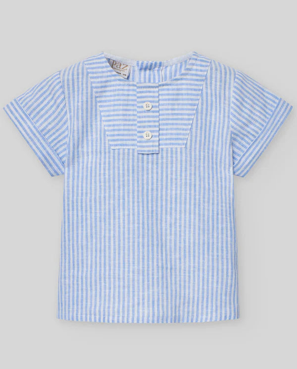 PAZ RODRIGUEZ: “DORNA” Lt Blue/ White Boys Short Set