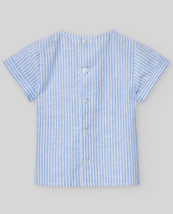 PAZ RODRIGUEZ: “DORNA” Lt Blue/ White Boys Short Set