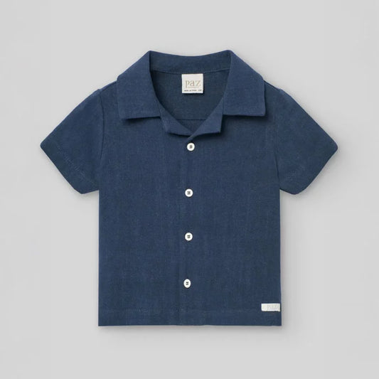 PAZ RODRIGUEZ: “PAZO” Navy Shirt w/ Navy Striped Pant Set