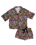SUNSHINE SOCIETY: KIDS SILKY ANIMAL SHORT SLEEVE SHORT SET