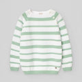 PAZ RODRIGUEZ: “RIAS” Knit Pullover in Maui Green and Agave Green Stripes