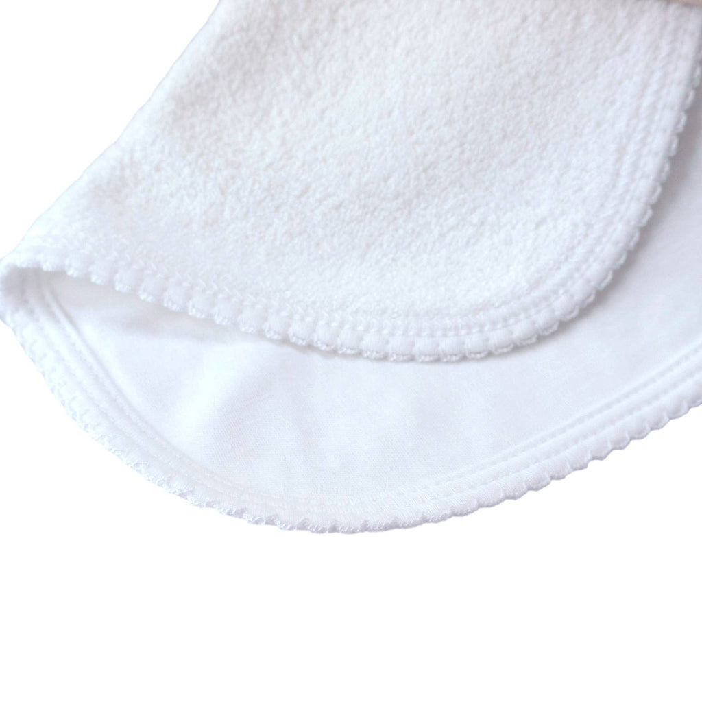 White Pima Burp Cloth