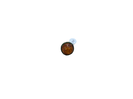 Orange and Green Crystal Ring