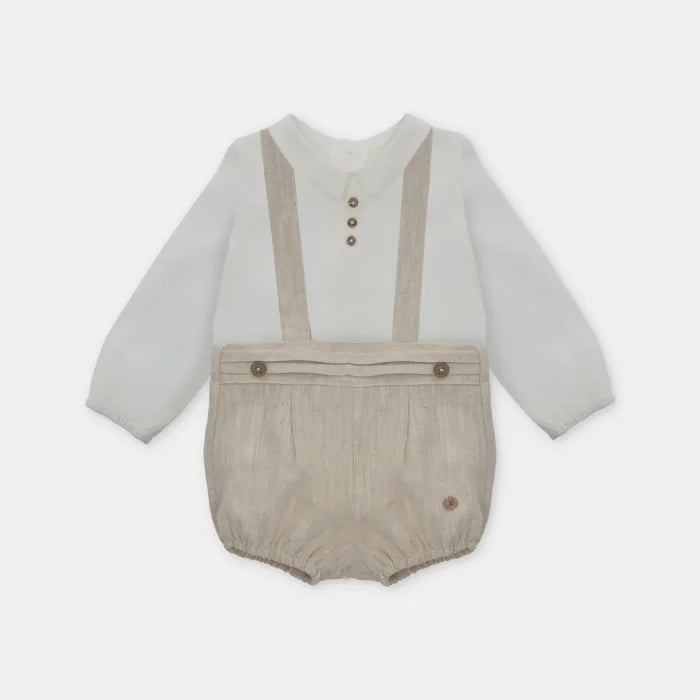 MARTIN ARANDA : SHIRT & SUSPENDER SHORT SET