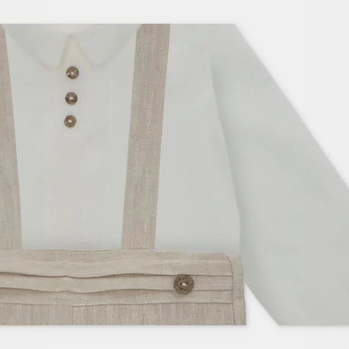 MARTIN ARANDA : SHIRT & SUSPENDER SHORT SET