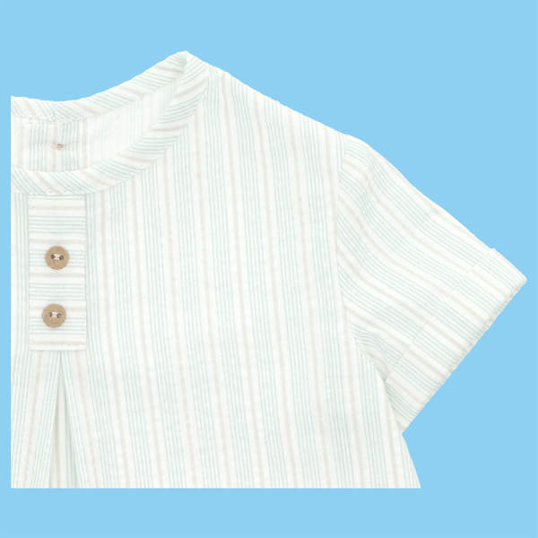 MARTIN ARANDA : WOVEN FABRIC SHIRT & BLOOMER SET