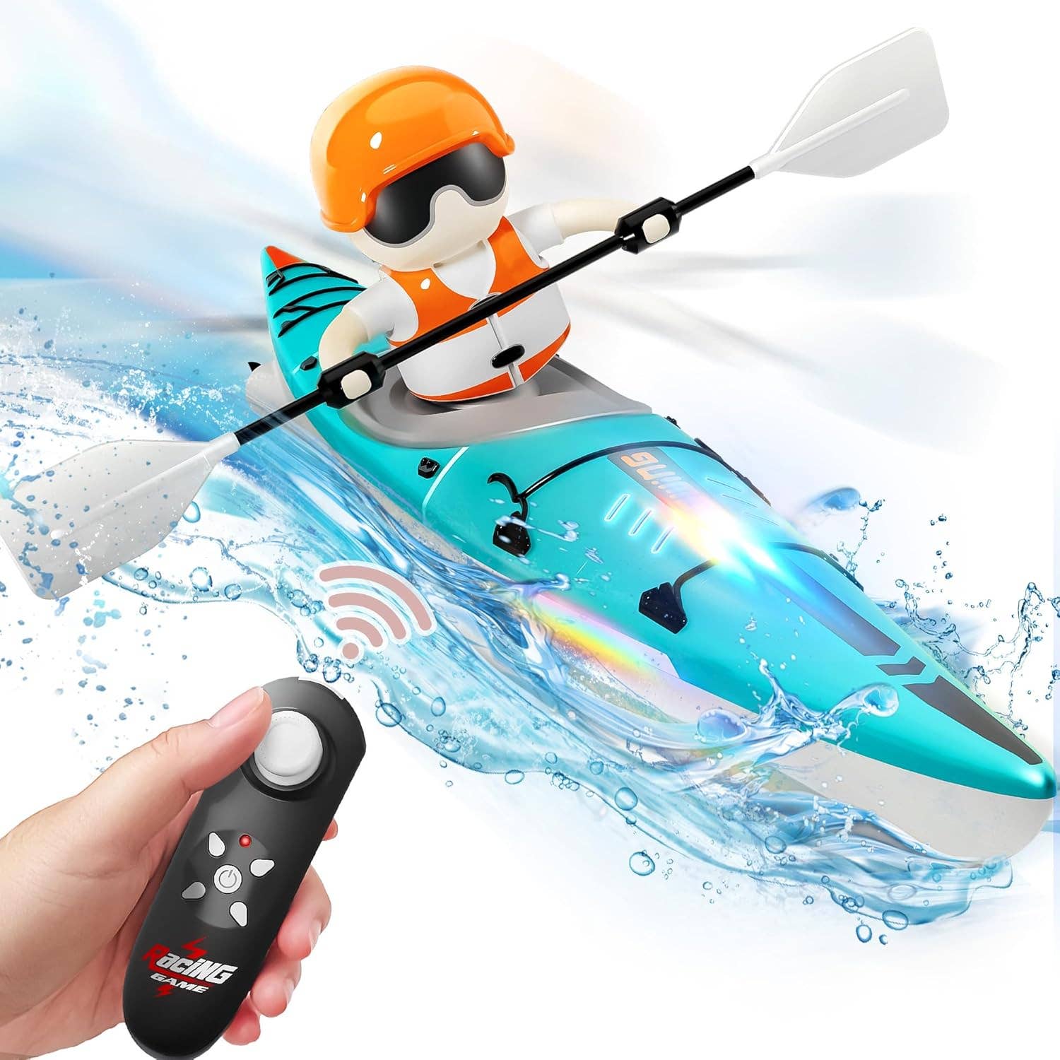 Remote Control Kayak Paddler - Boat Water Racer Kids Toy