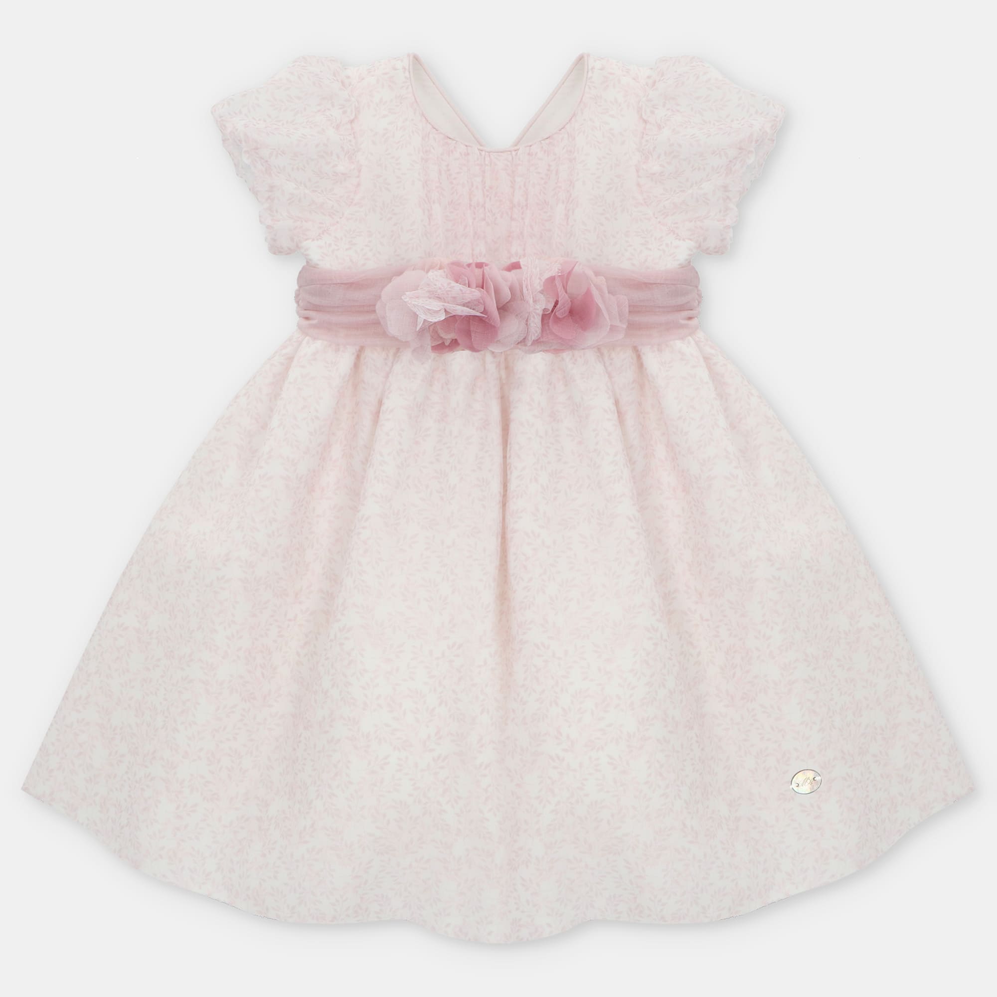 MARTIN ARANDA : DRESS PRINTED PINK WOVEN FABRIC PORTOFINO