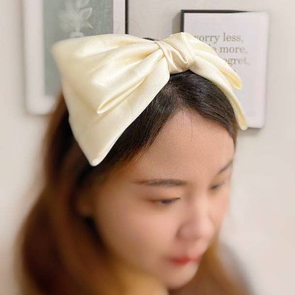 ELLISON+YOUNG: Satin Bow Crown Headband