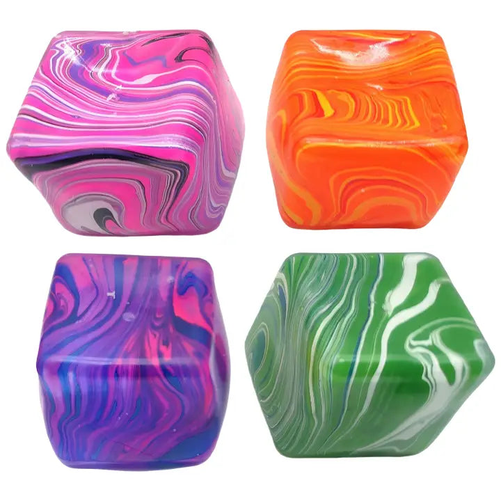 Pink Marble Cube