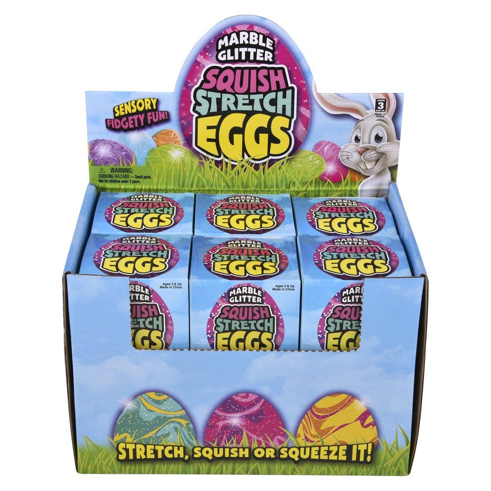 Squish And Stretch Marbleized Easter Eggs 3" - LLB Toys