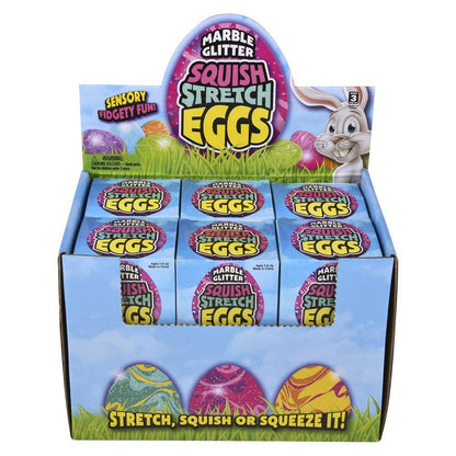 Squish And Stretch Marbleized Easter Eggs 3" - LLB Toys
