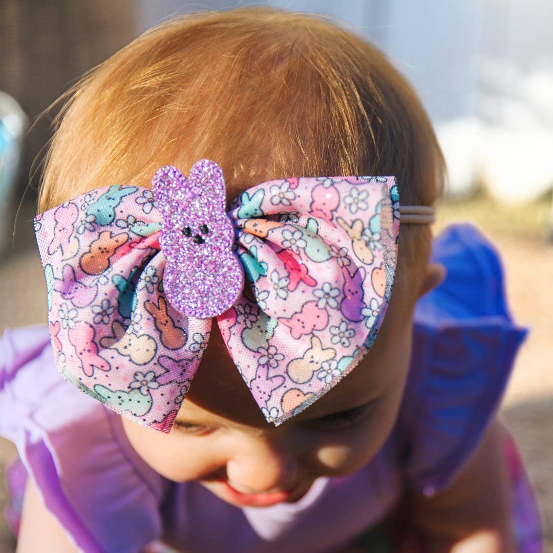 Sweet Wink: Easter Peeps Tulle Bow Baby Headband - Baby - Easter Basket