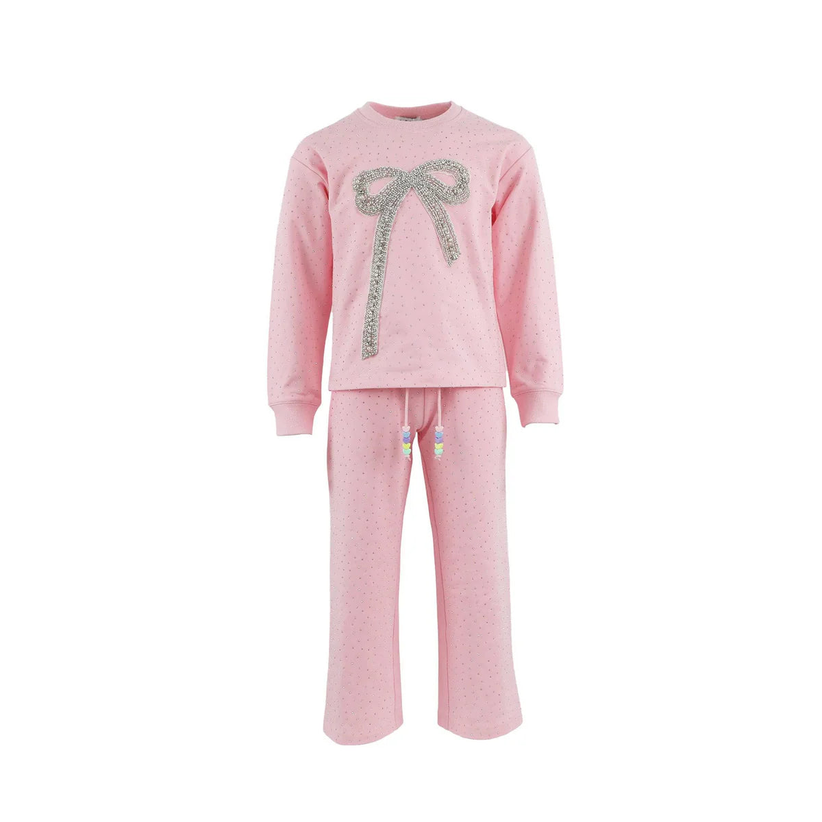 LOLA AND THE BOYS: PINK SPARKLE BOW CHARM SET