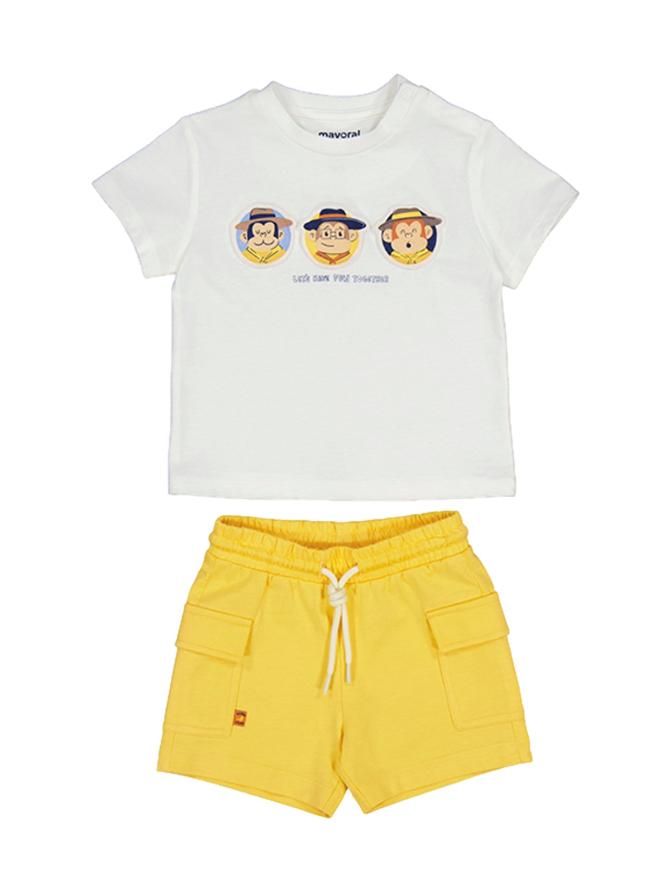 MAYORAL: BOYS MONKEY PRINT SHORT SET
