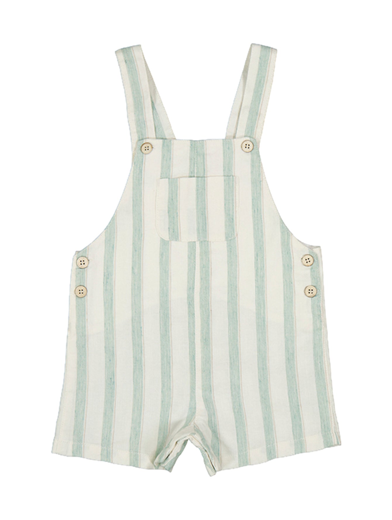 MAYORAL: BOYS GREEN STRIPED ROMPER