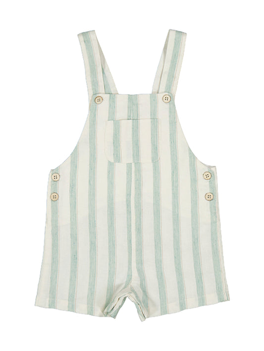 MAYORAL: BOYS GREEN STRIPED ROMPER