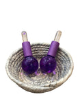 Purple Glitter Facial Globes Pair
