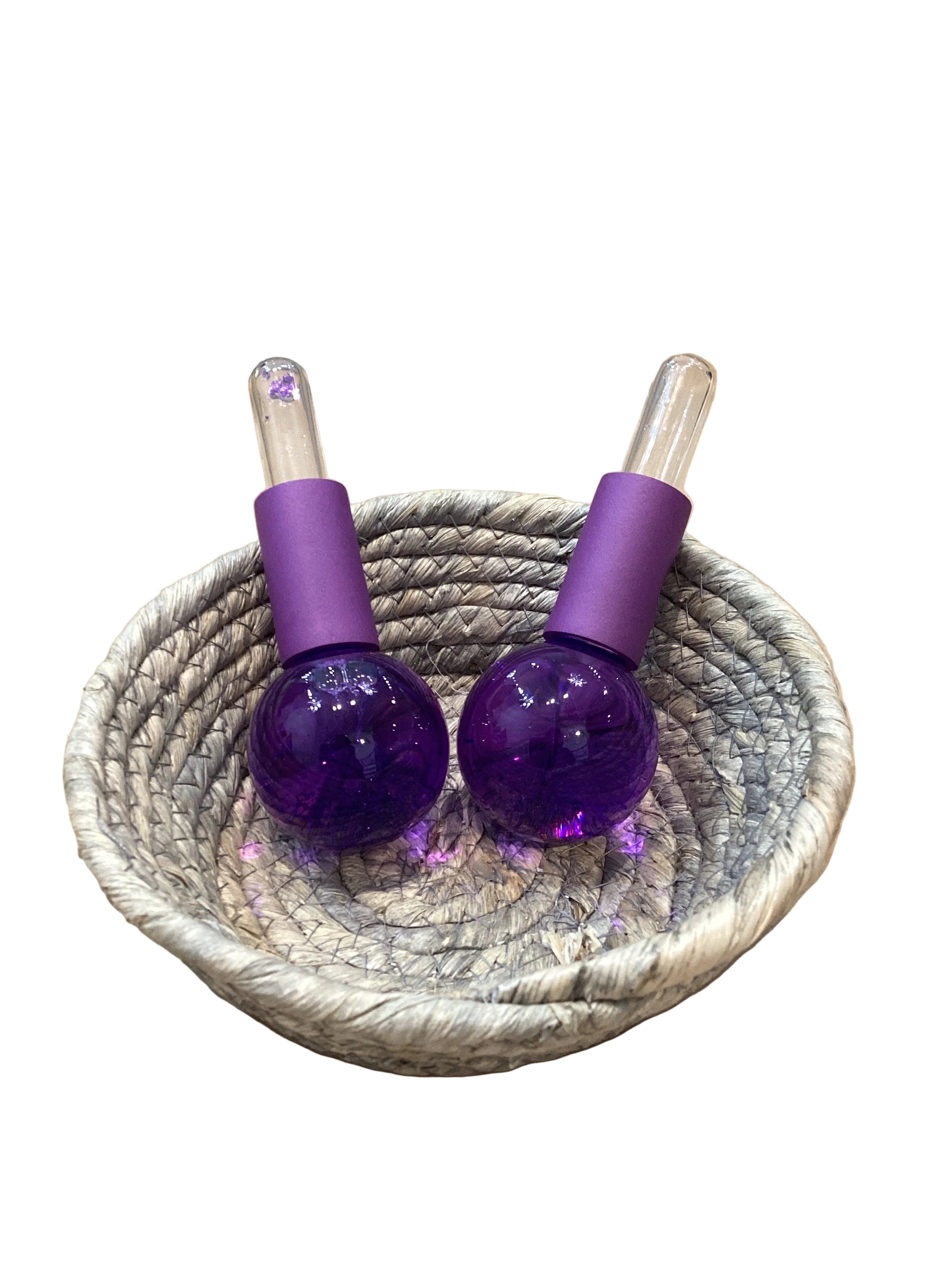 Purple Glitter Facial Globes Pair