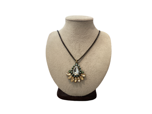 Vintage Crystal and Stone Necklace