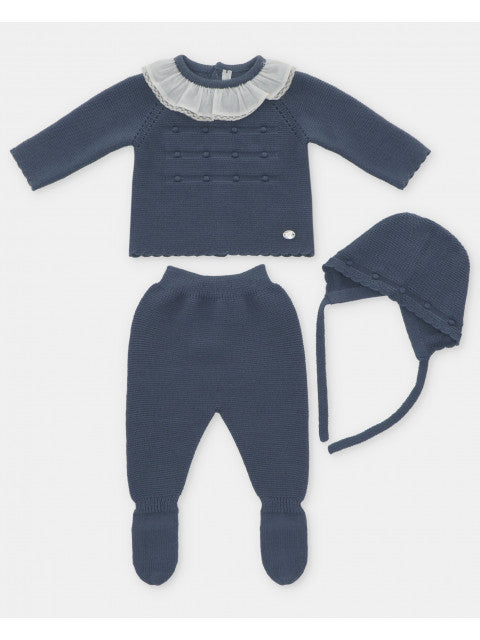 MARTIN ARANDA: 3 PIECE SET WITH BONNET