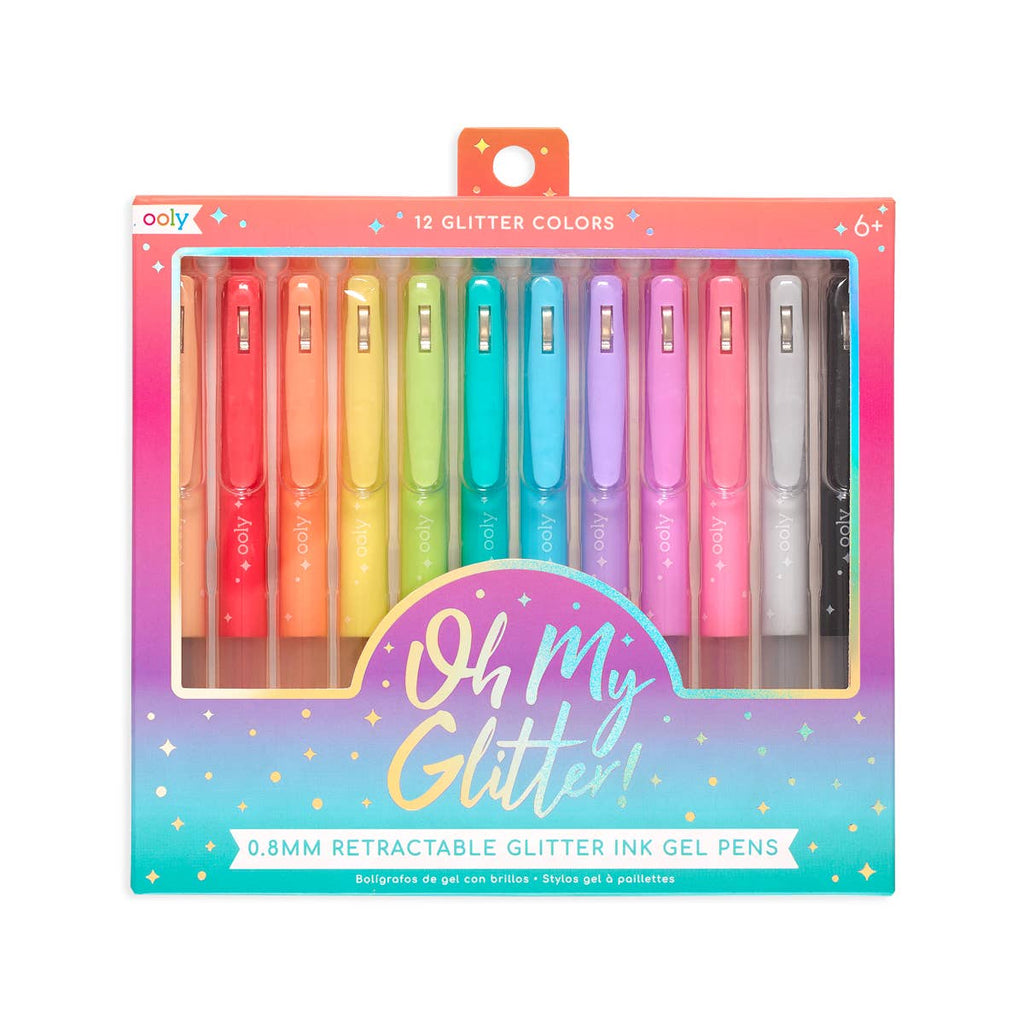 Oh My Glitter!: Retractable Glitter Ink Gel Pens (Set of 12)