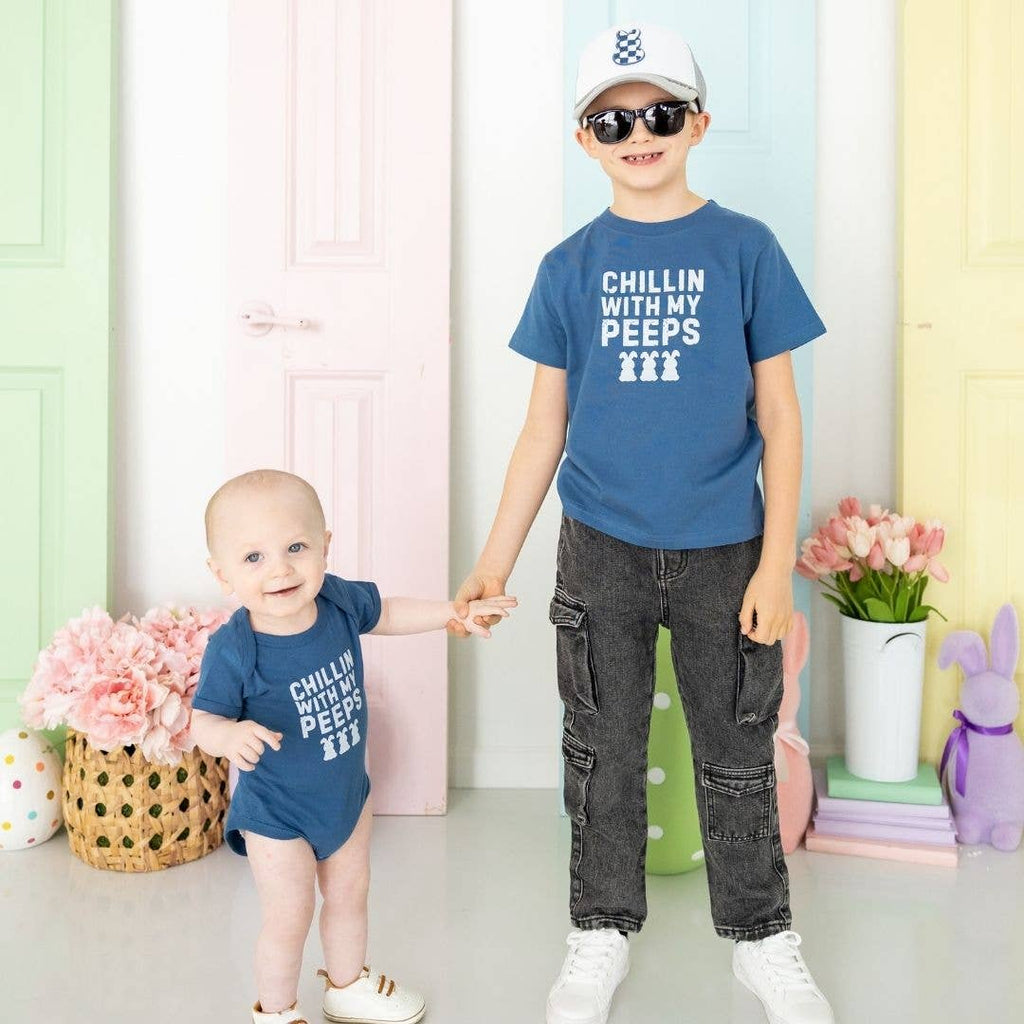 Sweet Wink: Chillin With My Peeps Easter Short Sleeve T-Shirt - Kids