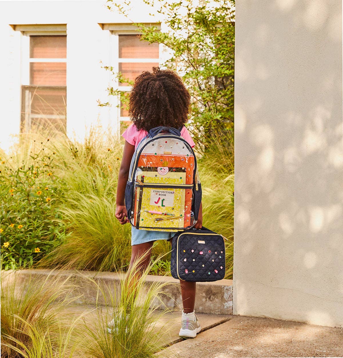 Clear Denim and Gems Backpack