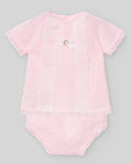 PAZ RODRIGUEZ: Powdered Pink Knit Two Piece Set