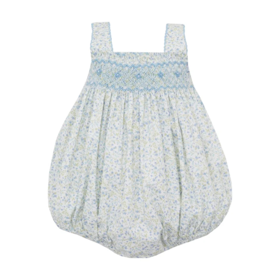 Blue Floral Bubble Romper