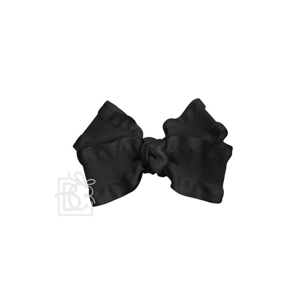 BEAUTIFUL CREATIONS: DOUBLE RUFFLE BOW ON CLIP