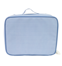 APPLE OF MY ISLA: The Lunchbox- Navy Mini Stripe