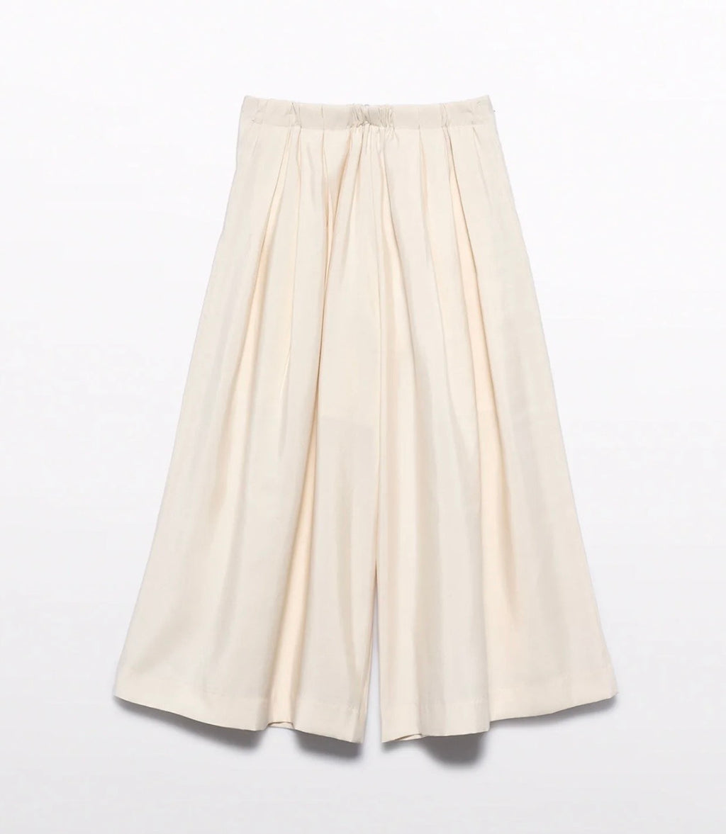 ABEL & LULA : Girl Black Crochet Knit Top with Beige flower Accent paired with Beige Flowy Pant Set