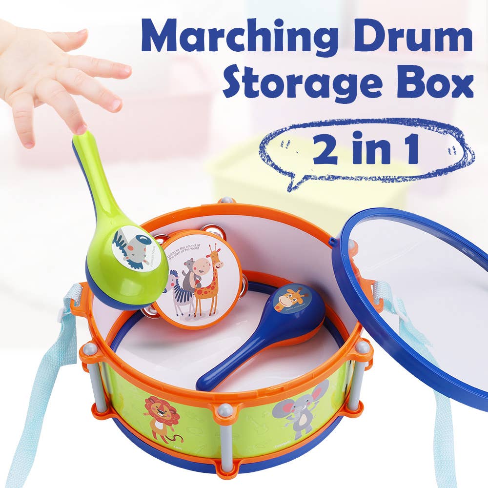 Musical Instrument Toy Set with Storage Case for Toddlers