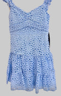 Ava & Yelly: Blue Lace Ruffle Dress