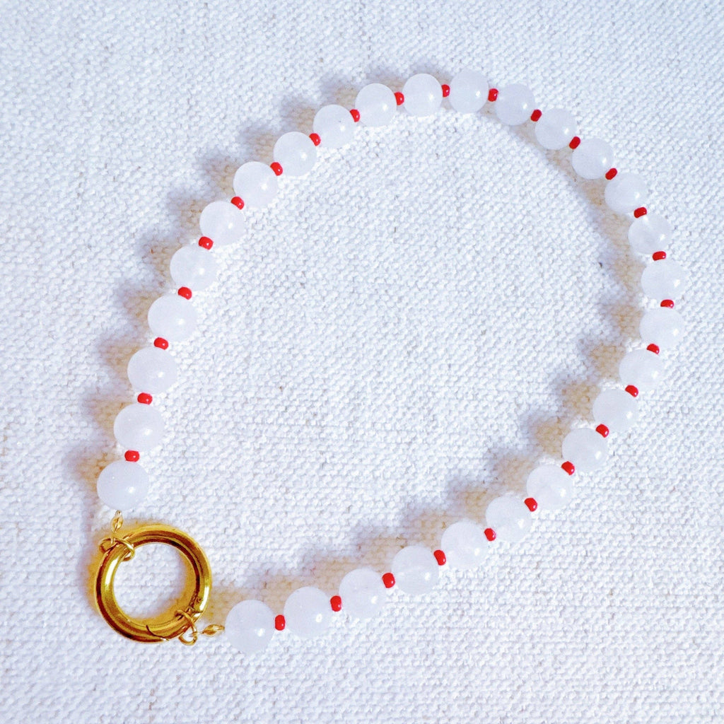 Ellison & Young : Moon Mink Stone Bead Necklace