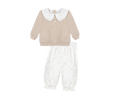 PATACHOU: NEUTRAL BEIGE FLORAL SET
