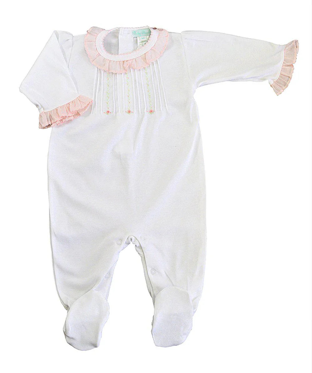 BABY THREADS : LILY ROSE FOOTIE WITH PIN TUCKS