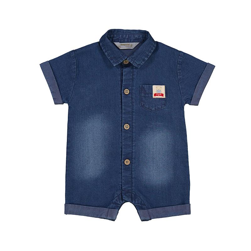 MAYORAL: BOYS DENIM ROMPER