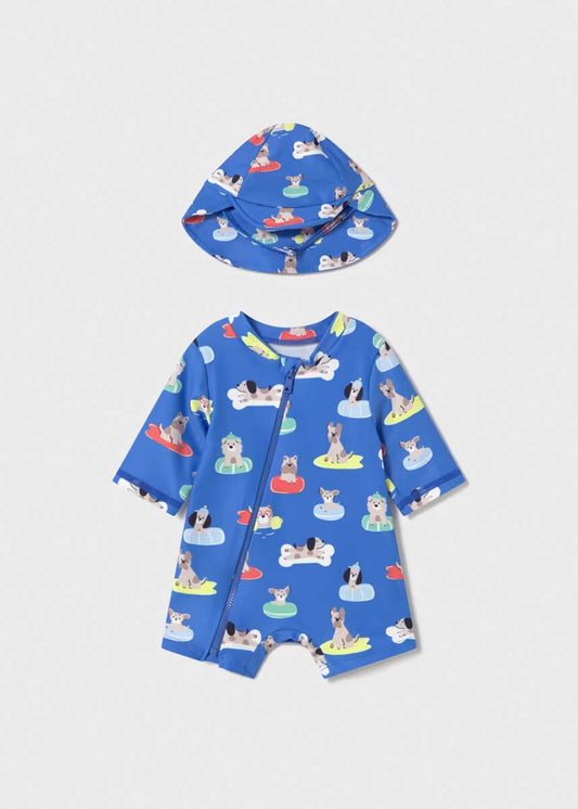 MAYORAL: BOYS PUPPY PRINT SWIMSUIT
