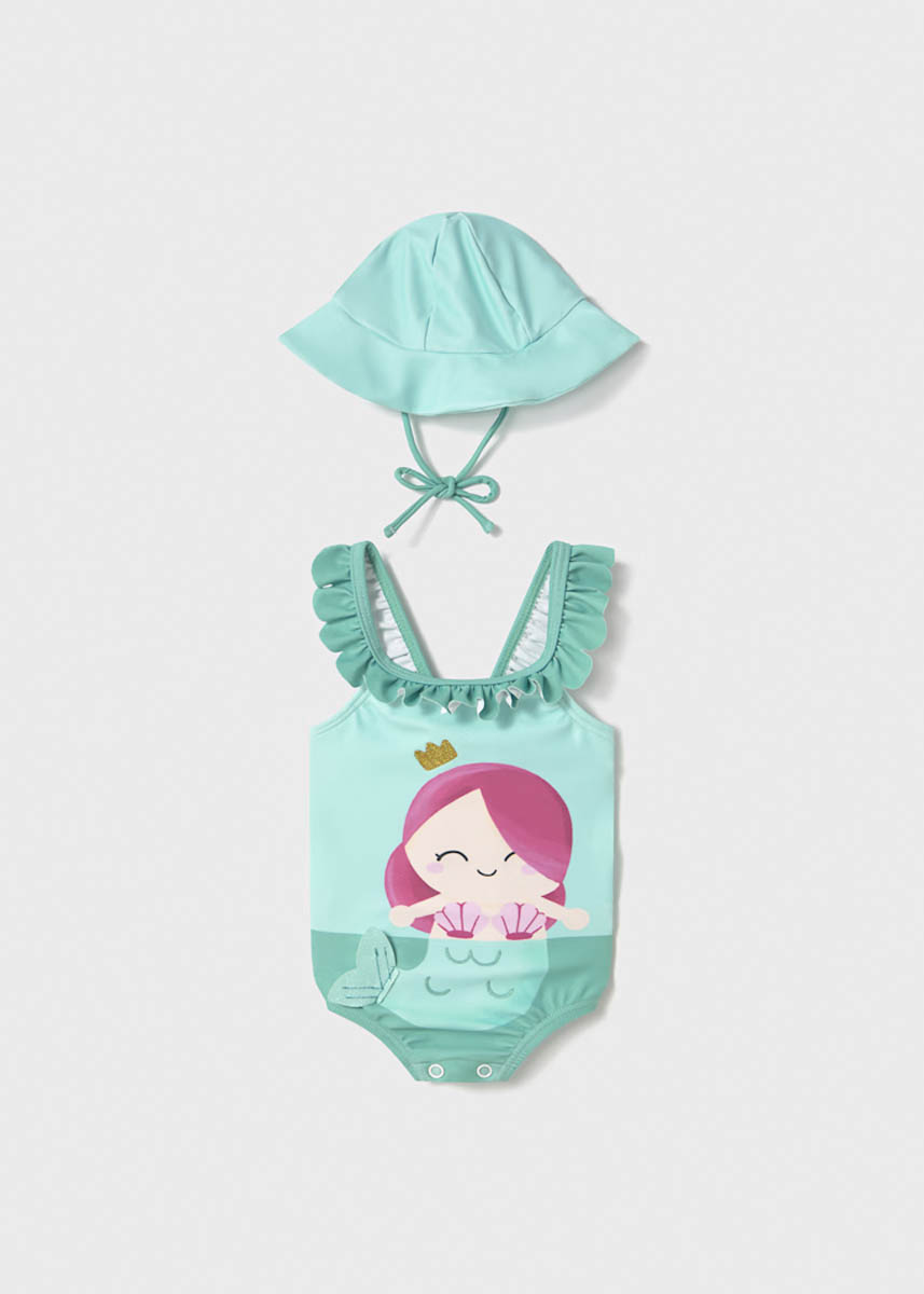 MAYORAL: Sirena 2-Piece Swimsuit with Hat