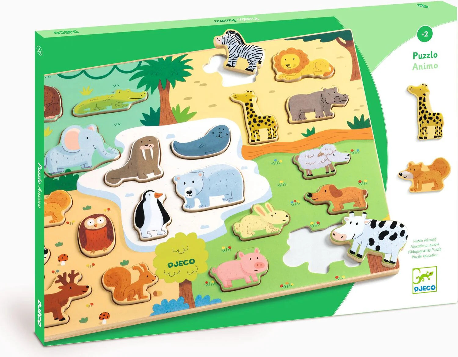 DJECO : Wooden Puzzles Puzzlo Animo