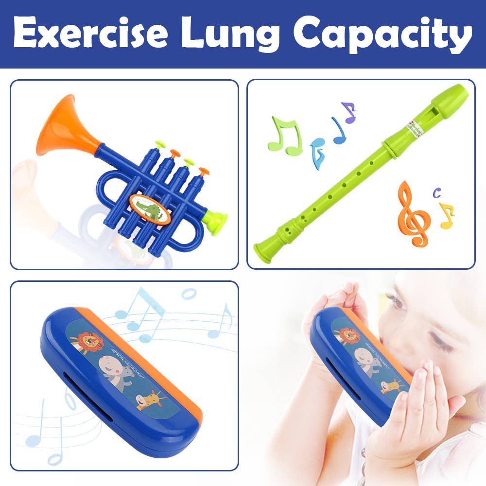 Musical Instrument Toy Set with Storage Case for Toddlers