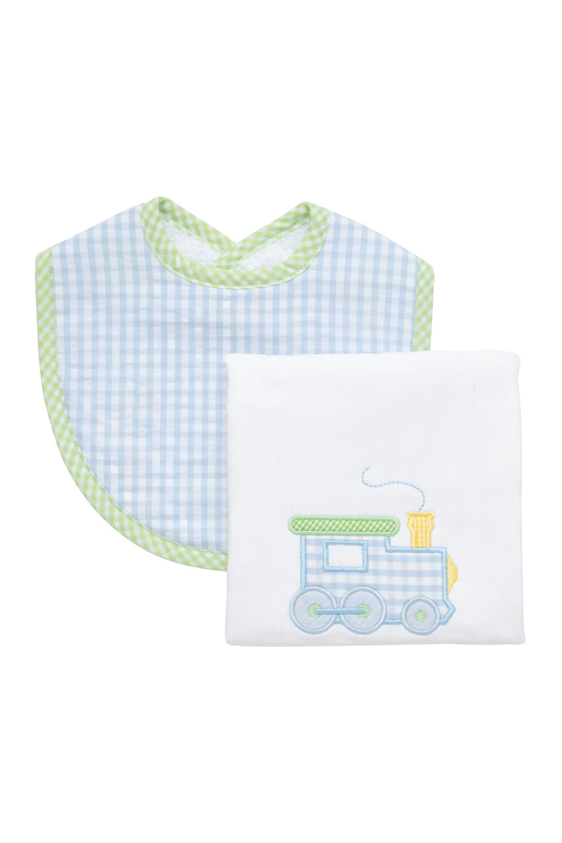 3 MARTHA'S : Train Basic Bib & Burp Boxed Set