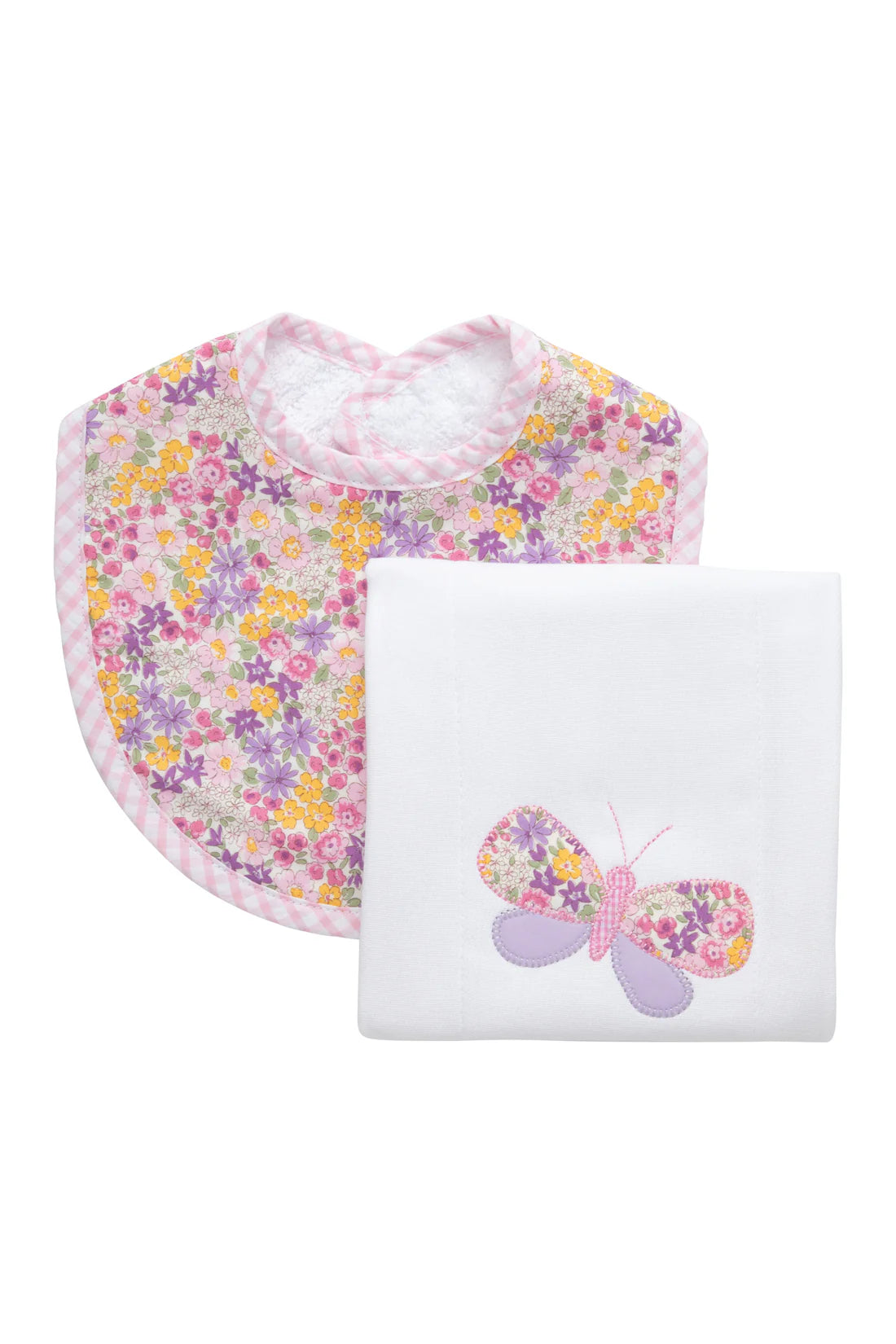 3 MARTHA'S : Butterfly Basic Bib & Burp Boxed Set