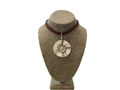 ATELIER MON: Crystal Necklace with White Tassel