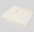 PAZ RODRIGUEZ: “PAZ V25” Cream Baby Blanket With Lace
