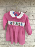 ANAVINI : Girl’s dress- rose pink corduroy